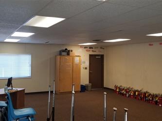 inside of a classroom